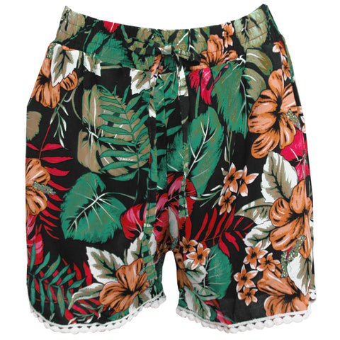 Pom-Pom Printed Cotton Shorts
