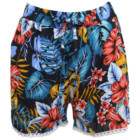 Pom-Pom Printed Cotton Shorts