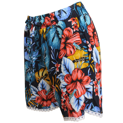 Pom-Pom Printed Cotton Shorts