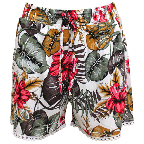 Pom-Pom Printed Cotton Shorts