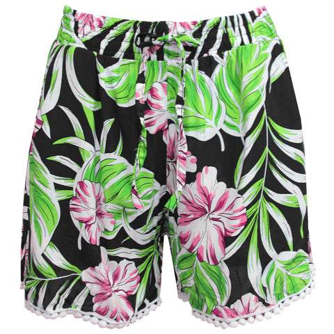Pom-Pom Printed Cotton Shorts
