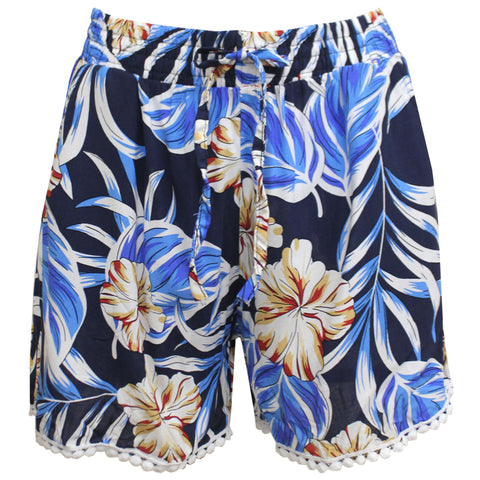 Pom-Pom Printed Cotton Shorts