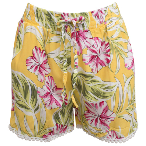 Pom-Pom Printed Cotton Shorts