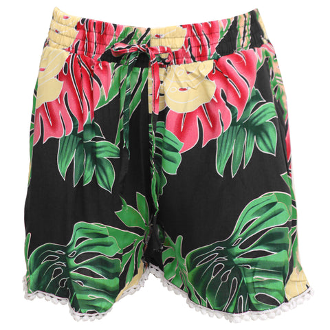 Pom-Pom Printed Cotton Shorts