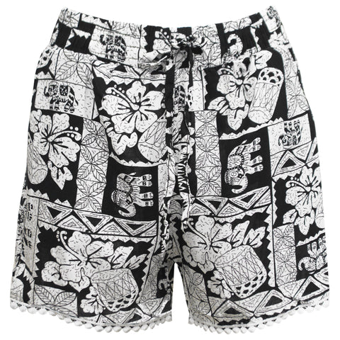 Pom-Pom Printed Cotton Shorts