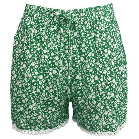 Pom-Pom Printed Cotton Shorts