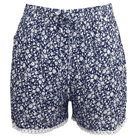 Pom-Pom Printed Cotton Shorts