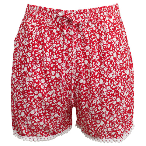 Pom-Pom Printed Cotton Shorts