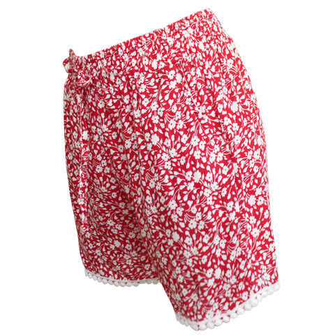 Pom-Pom Printed Cotton Shorts