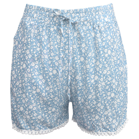 Pom-Pom Printed Cotton Shorts