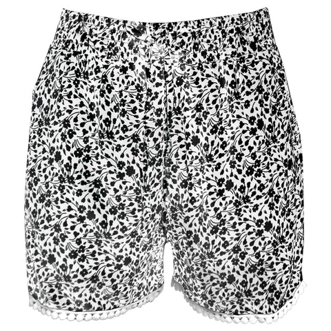 Pom-Pom Printed Cotton Shorts